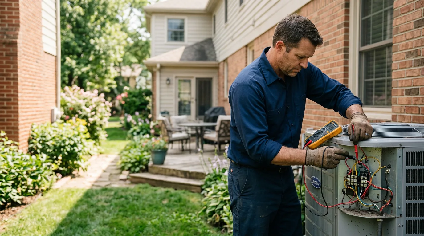 HVAC technician working near Treadwell, NY